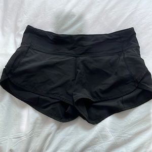 Lululemon black workout shorts